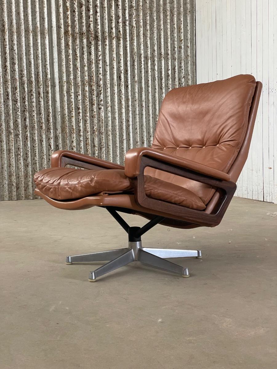 Vintage Swivel Chairs by Strässle Switzerland, 1970s