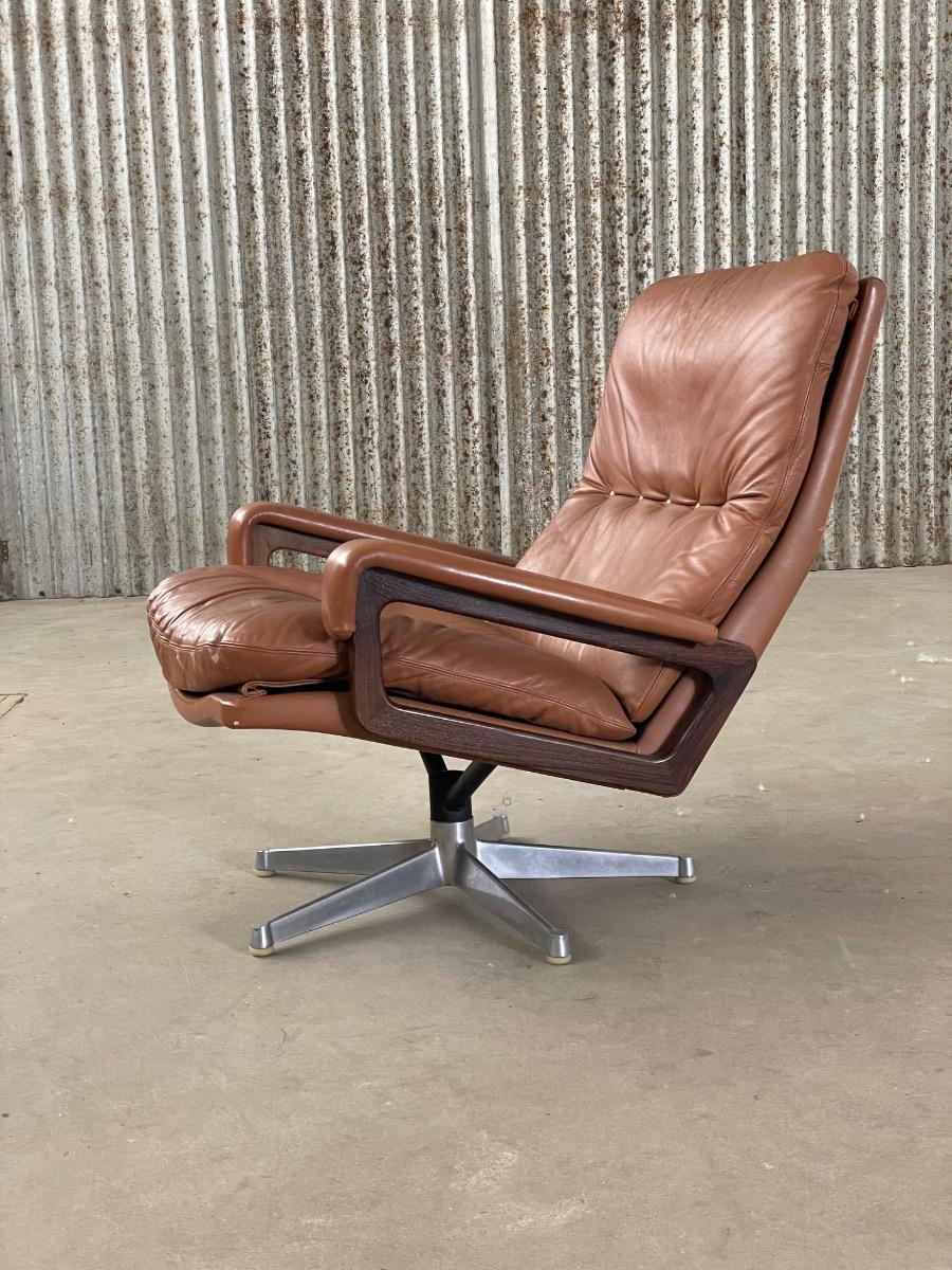 Vintage Swivel Chairs by Strässle Switzerland, 1970s
