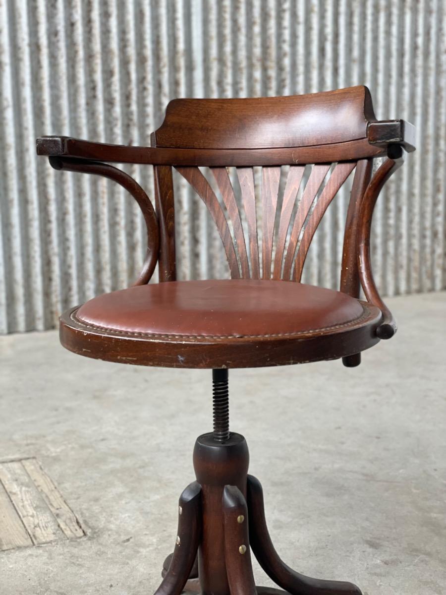 Vintage Thonet captains chair bentwood