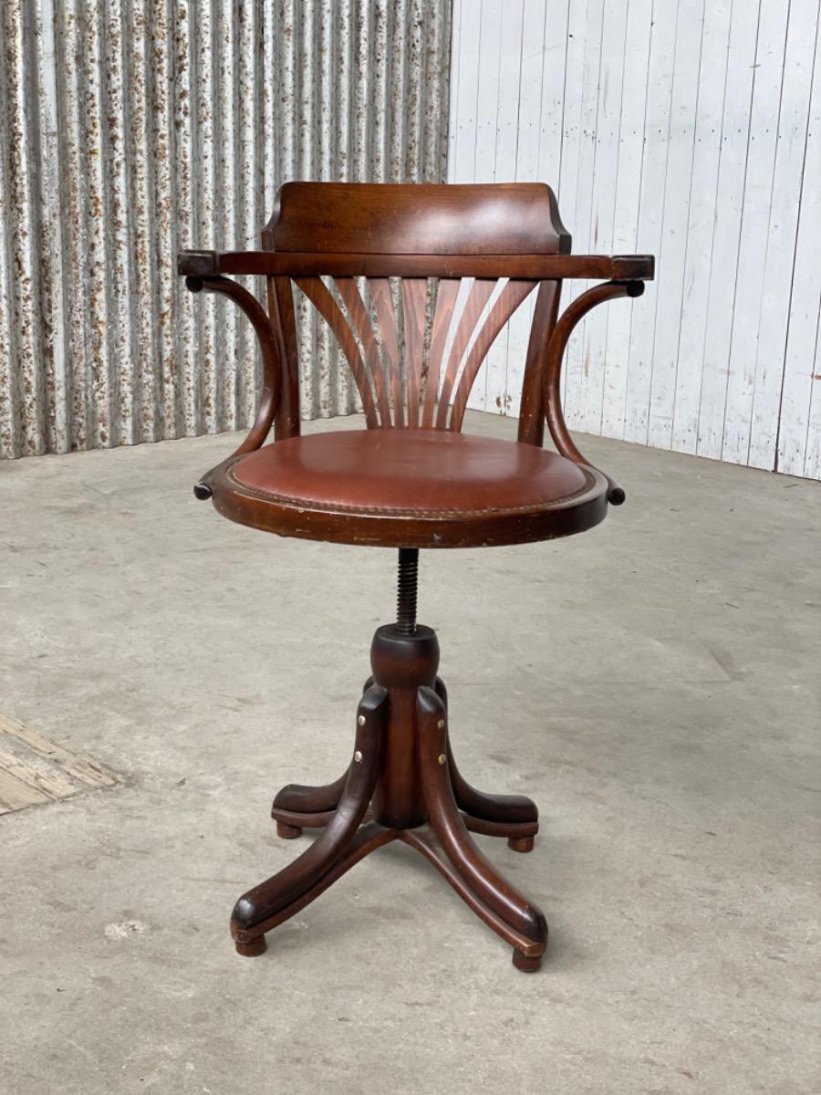 Vintage Thonet captains chair bentwood