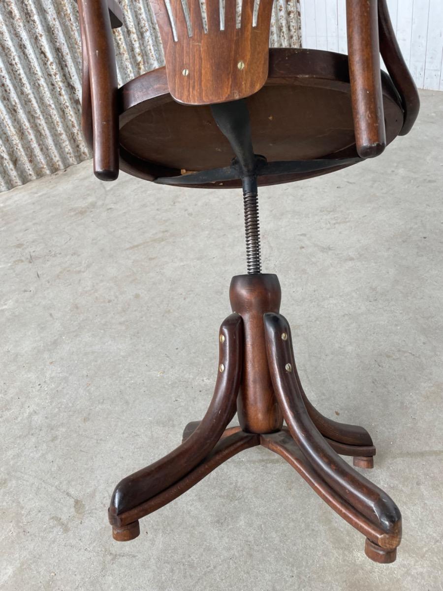 Vintage Thonet captains chair bentwood