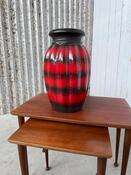 Vintage West Germany Vase red and black 34cm 