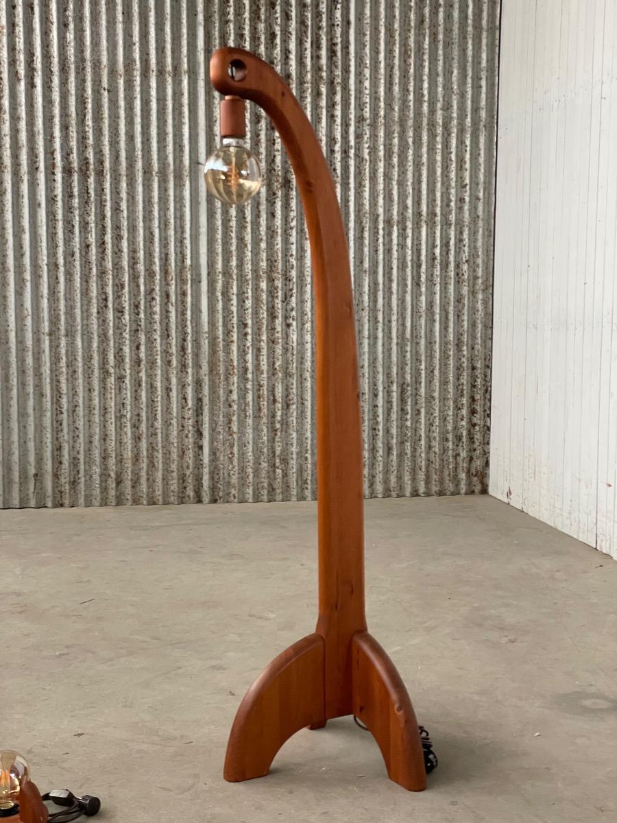 Vintage wooden design floorlamp 1960s 